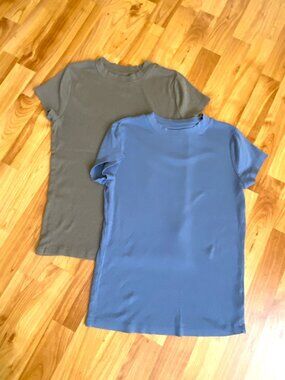 Set of 2 Women's a new day slim fit short sleeve ribbed T-shirts